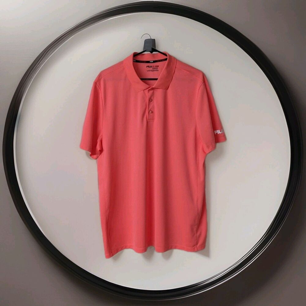 FILA Sport Men’s Golf Polo XL Pro Core Performance Athletic Fit - Pink